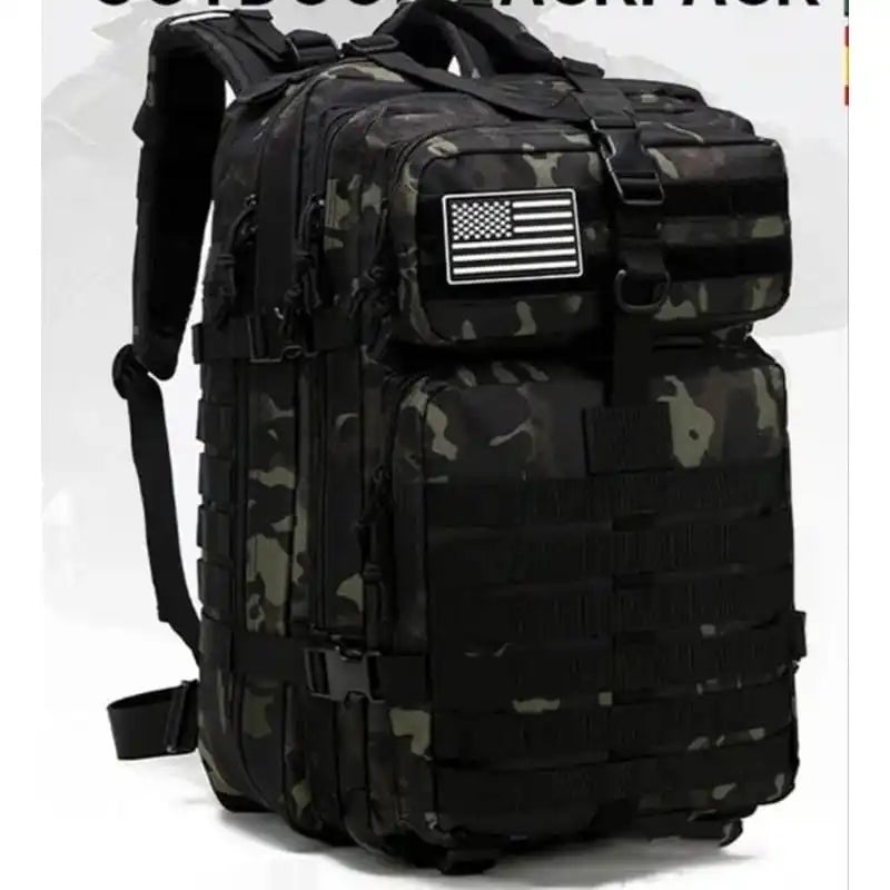 50L Tactical Backpack + Large Spacious Waterproof Reinforced Patch