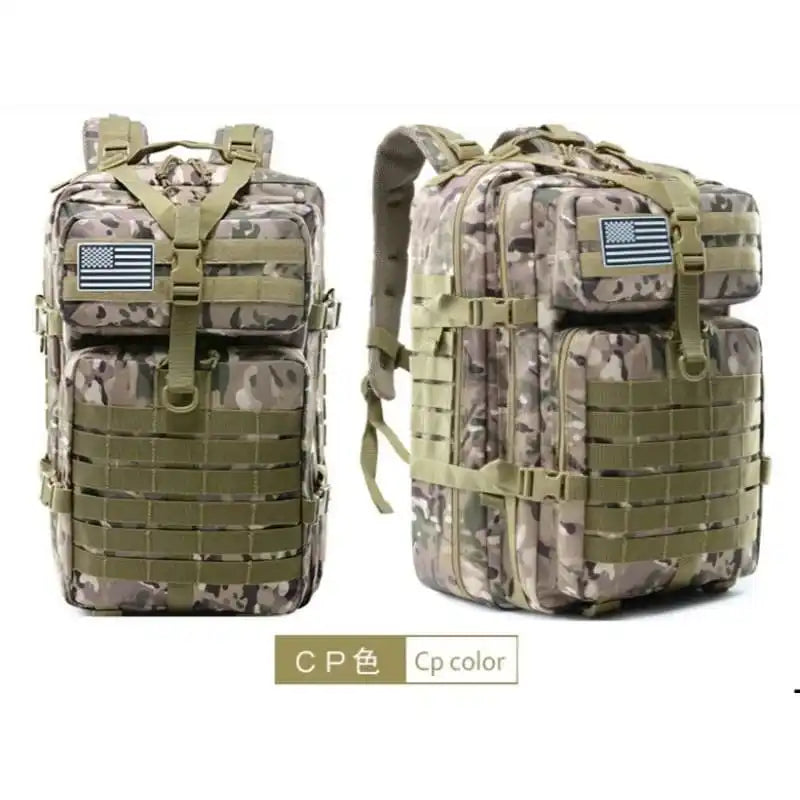 50L Tactical Backpack + Large Spacious Waterproof Reinforced Patch