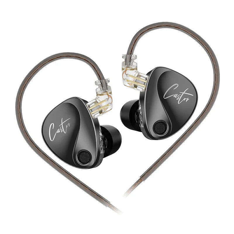 Fone de ouvido KZ Castor In Ear HiFi. Dinâmicos de alta qualidade com armadura balanceada ajustável Monitor In Ear.