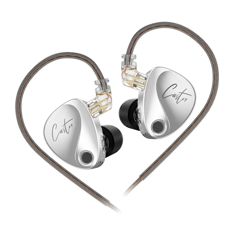 Fone de ouvido KZ Castor In Ear HiFi. Dinâmicos de alta qualidade com armadura balanceada ajustável Monitor In Ear.