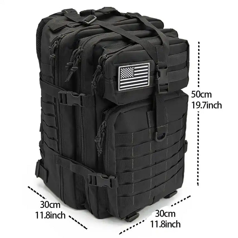 50L Tactical Backpack + Large Spacious Waterproof Reinforced Patch