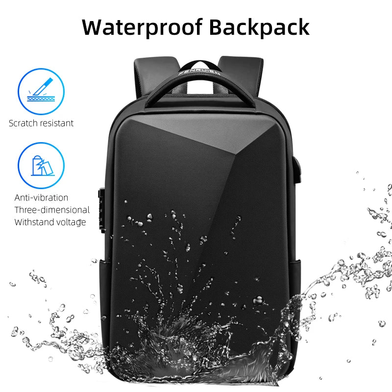 Mochila Anti-roubo Fenruien. À Prova D'Água Carregamento USB.