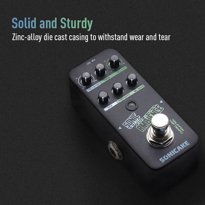 Pedal para Guitarra SONICAKE Sonic Ambience Multi Mode Tap Tempo Delay e Reverb.