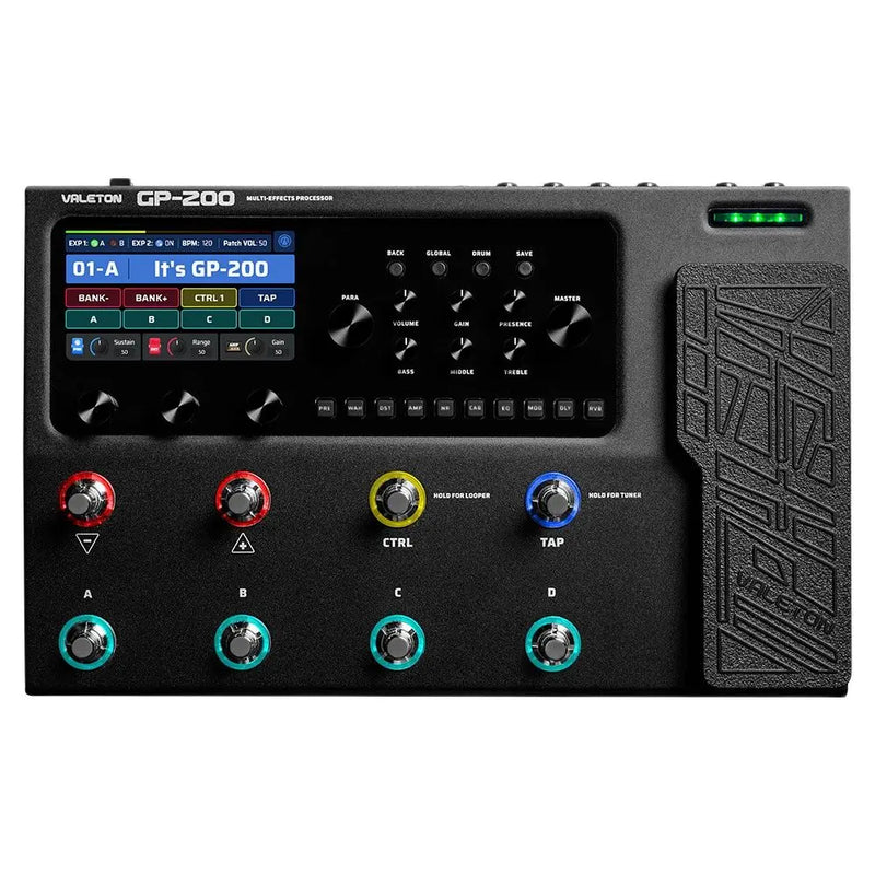 Valeton GP-200 Guitar, Guitar EFX.  Modelagem IR Simulação Multi-Efeitos com EU Power FX Loop MIDI I/O Pedal de Expressão.