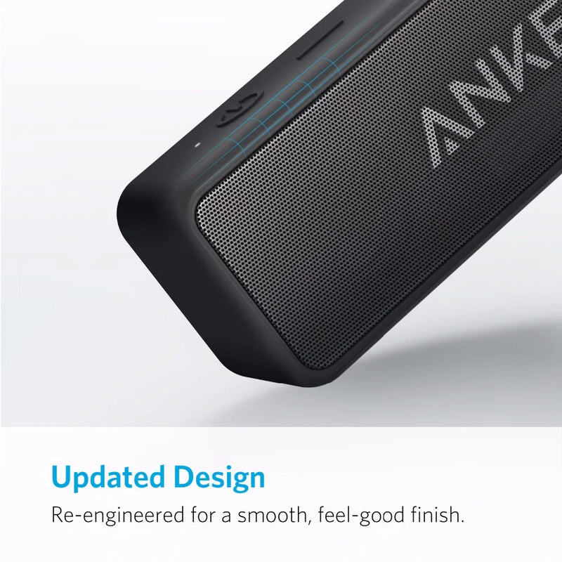 Caixa de som portátil Anker, sem fio Bluetooth com graves melhores, tempo de reprodução de 24 horas, alcance Bluetooth de 66 pés, resistência à água IPX7.