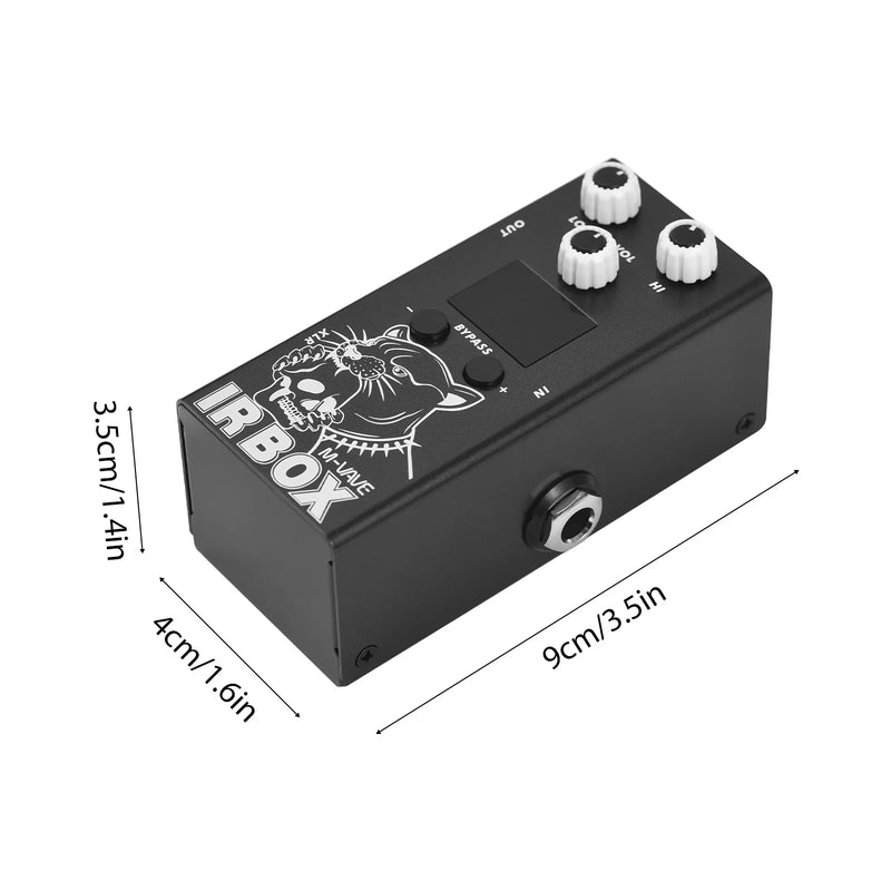 M-VAVE Guitar IR Box Pedal de efeitos com gabinete IR. Impulse response. imulador de alto-falante Porta de saída XLR Saída/entrada de 6,35 mm.