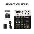 Debra V8 8-Channel Audio Mixer DJ Console with Bluetooth 5.0 48V Phantom Power Efx Digital.