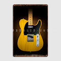 Placa em metal Guitar Classic Tele.