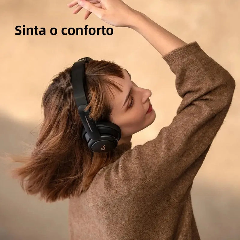 Fones de ouvido híbridos com cancelamento de ruído ativo. Soundcore by Anker Life Q30. Sem fio Bluetooth.