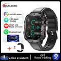 Relógio Rugged Military GPS, Men Bluetooth Call Health Monitoring AI Voice Sports Waterproof.