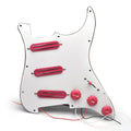 Guitar Pickguard Set Dual Rail Pickups. Estilo ST, 3 peças, mini humbucker 9K.