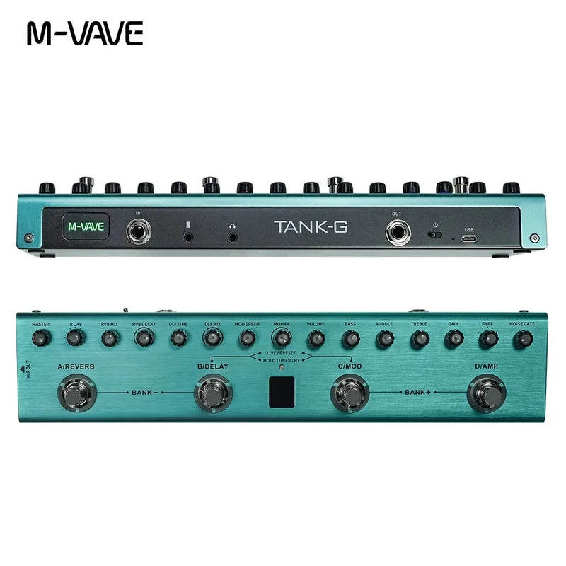 M vave Tank G Pure Digital Multi Effects. MOD AMP Bateria de lítio recarregável integrada.