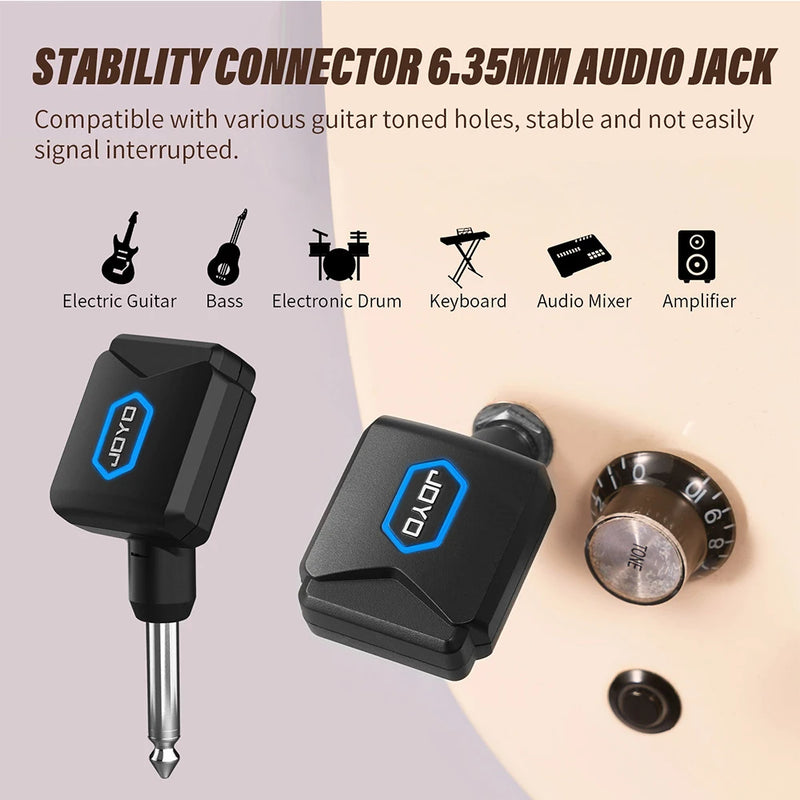 JOYO JW-06 Wireless Guitar System 5.8GHz Digital Wireless Guitar Transmitter and Receiver with Portable Charging Case