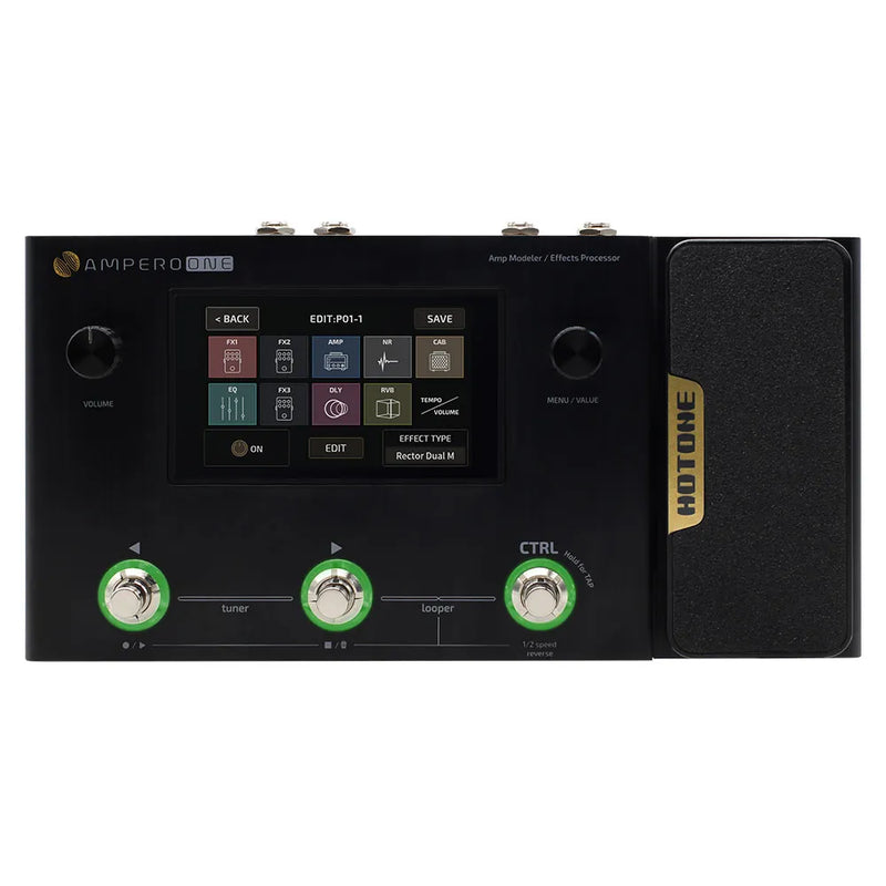 Hotone Ampero MP-80. Guitar Bass Multi Effects Pedal Processor com Fonte de Alimentação EU.