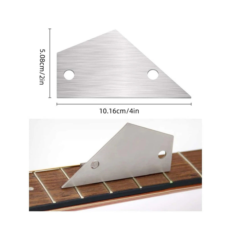 Ferramenta para Luthier. medidor de ação de cordas, régua de altura, guia de nivelamento de traste de guitarra.