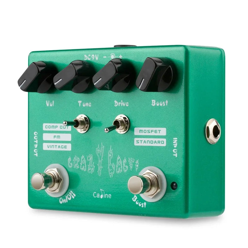 Overdrive Pedal Caline CP-20 Crazy Cacti. Efeito de Guitarra True Bypass Liga de Alumínio.