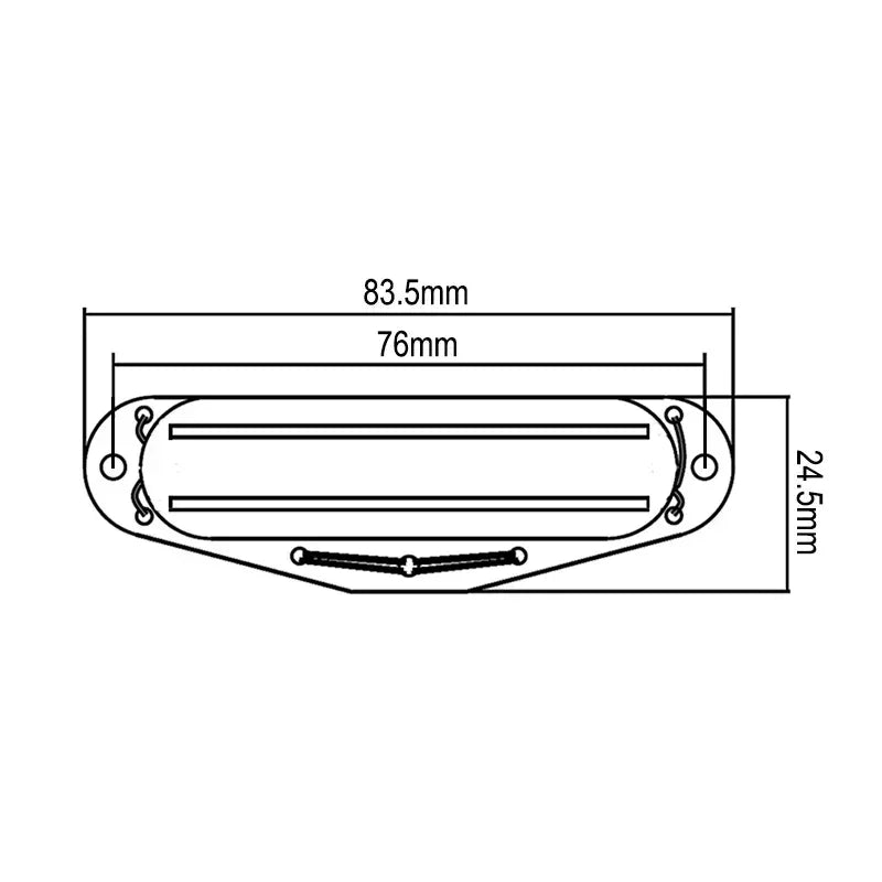 Mini Humbucker Twin Blade Pickup Mini Dual Rail 9K para guitarra.