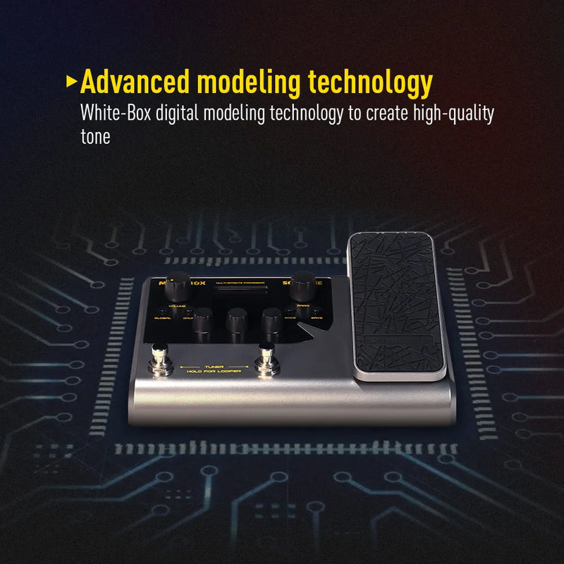 Sonicake Matribox Modeling AMP QME-50. Processador de efeitos múltiplos integrado para guitarra/baixo com pedal de expressão.