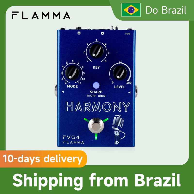 FLAMMA FV04 Harmony Vocal Effects Processor 12 pitches with 11 different harmony mode 48V Phantom Power