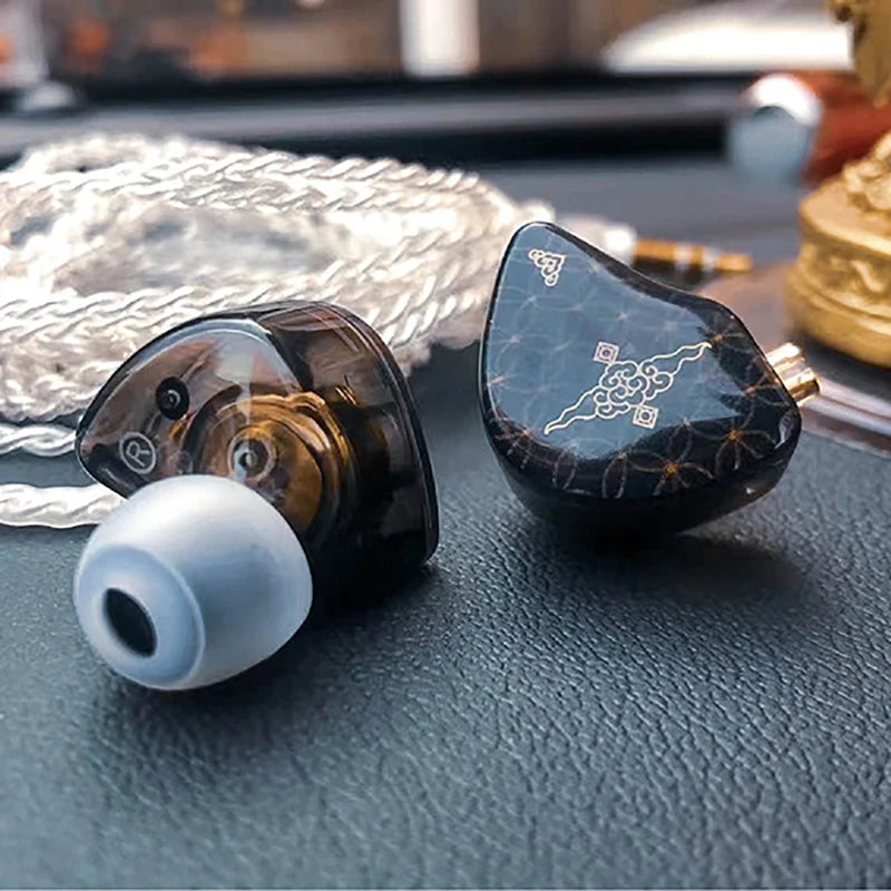 Fone de ouvido para monitoração TANGZU WAN ER SG HiFi 10mm Dual Cavity Dynamic Driver IEM.  In Ear Fone.