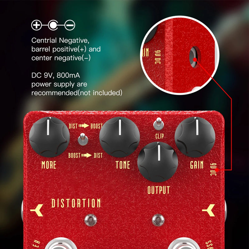 JOYO Dr. J Series D59 Distortion Guitar Effect Pedal Early 80's Classic Modded Amps Screaming Distortion Pedal with 15dB Boost