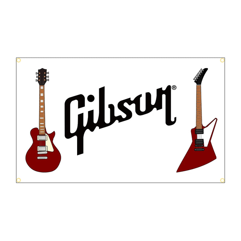 Baner de guitarra  de 90x150cm, poliéster, estampada, para decoração de quarto.