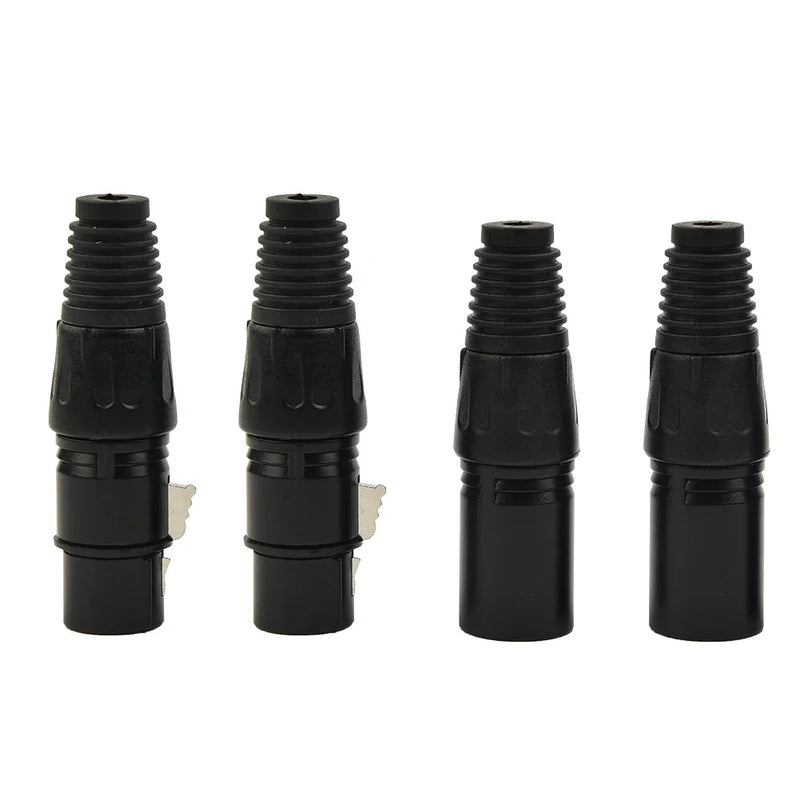 10 pares de conectores de áudio XLR DMX 3 pinos, plugue macho fêmea, microfone.