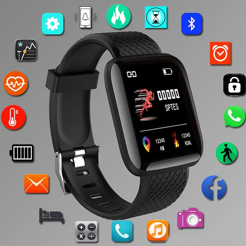 Relógio 116 Plus  Fitness Tracker. Monitor de frequência cardíaca. esportivos à prova d'água. Unisex.