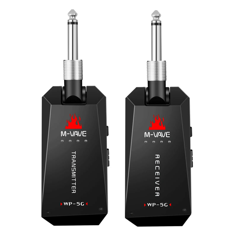 M-VAVE WP-5G 5.8G Sistema de guitarra sem fio Transmissor receptor de áudio recarregável Amplificador de guitarra Acessório de guitarra Cabo tipo C.