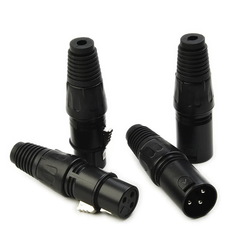 10 pares de conectores de áudio XLR DMX 3 pinos, plugue macho fêmea, microfone.