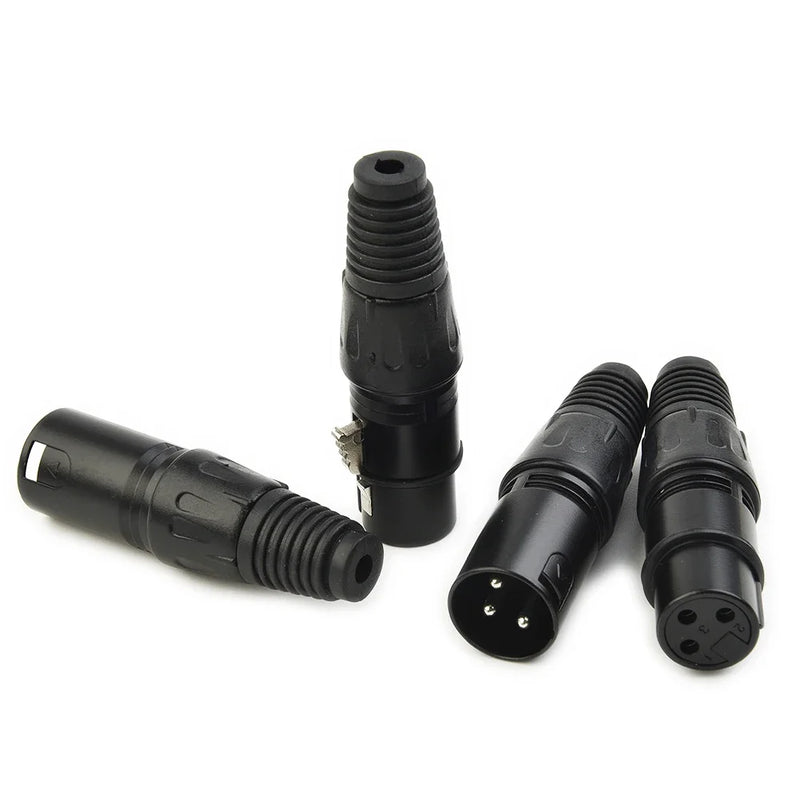 10 pares de conectores de áudio XLR DMX 3 pinos, plugue macho fêmea, microfone.