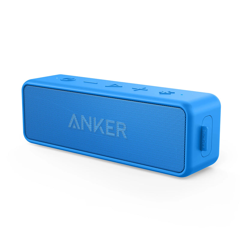 Caixa de som portátil Anker, sem fio Bluetooth com graves melhores, tempo de reprodução de 24 horas, alcance Bluetooth de 66 pés, resistência à água IPX7.