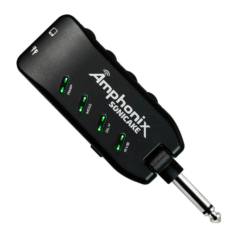 Amplificador de guitarra Plug-In USB Carregável Portátil, SONICAKE, Carry-On Quarto Multi-Efeitos QAP-10.