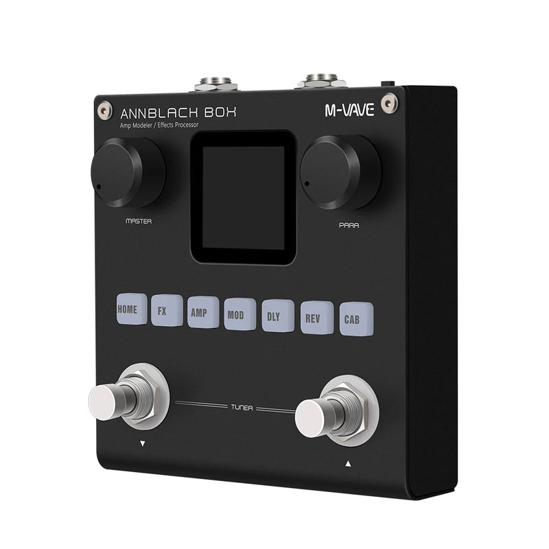 M-VAVE Black Box Pedals Guitarra / Baixo AMP Modeler Multi-Efeitos Processador. ateria recarregável.