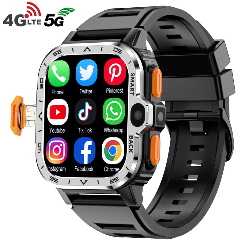 Relógio Valdus PGD Android, Masculino GPS 16G/64G ROM Armazenamento HD Câmera dupla NFC 2G 4G Cartão SIM WIFI Acesso rápido à Internet sem fio.