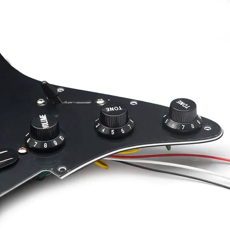 Guitar Pickguard Set Dual Rail Pickups. Estilo ST, 3 peças, mini humbucker 9K.