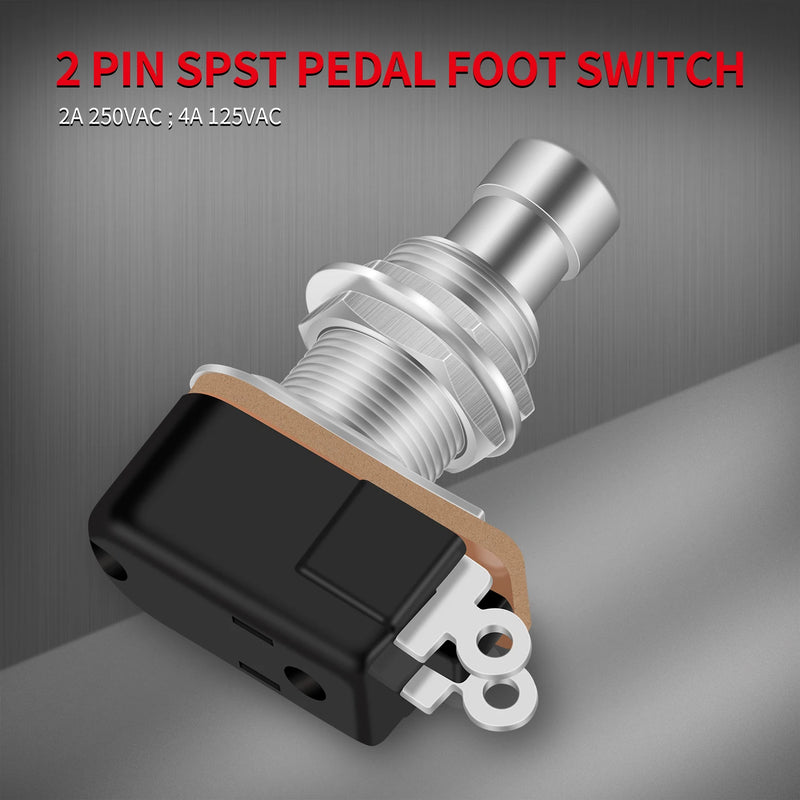 Soft Touch Foot Switch Normalmente aberto 2 PIN Stomp Box. Foot single para montagem de pedal.