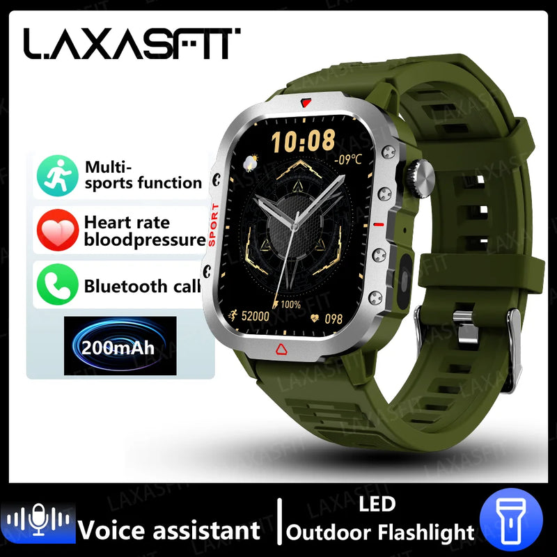 Relógio LAXASFIT 2024. New LED,Bluetooth, monitoramento cardíaco.