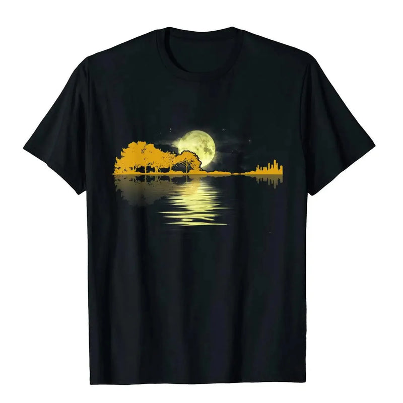 Camiseta Unisex Guitar Lake Shadow Love Guitar.