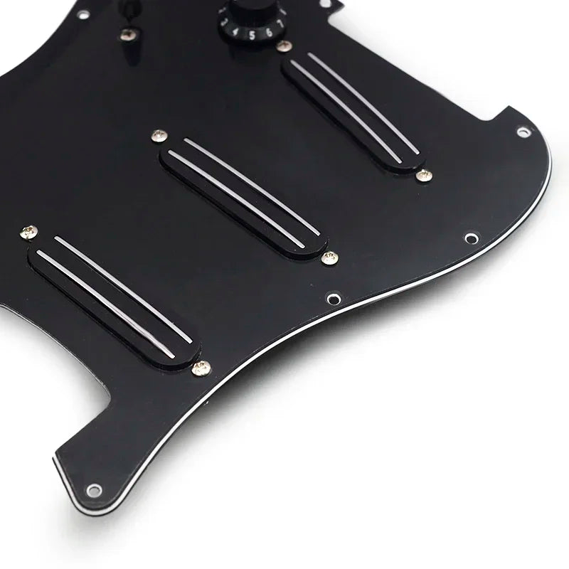 Guitar Pickguard Set Dual Rail Pickups. Estilo ST, 3 peças, mini humbucker 9K.