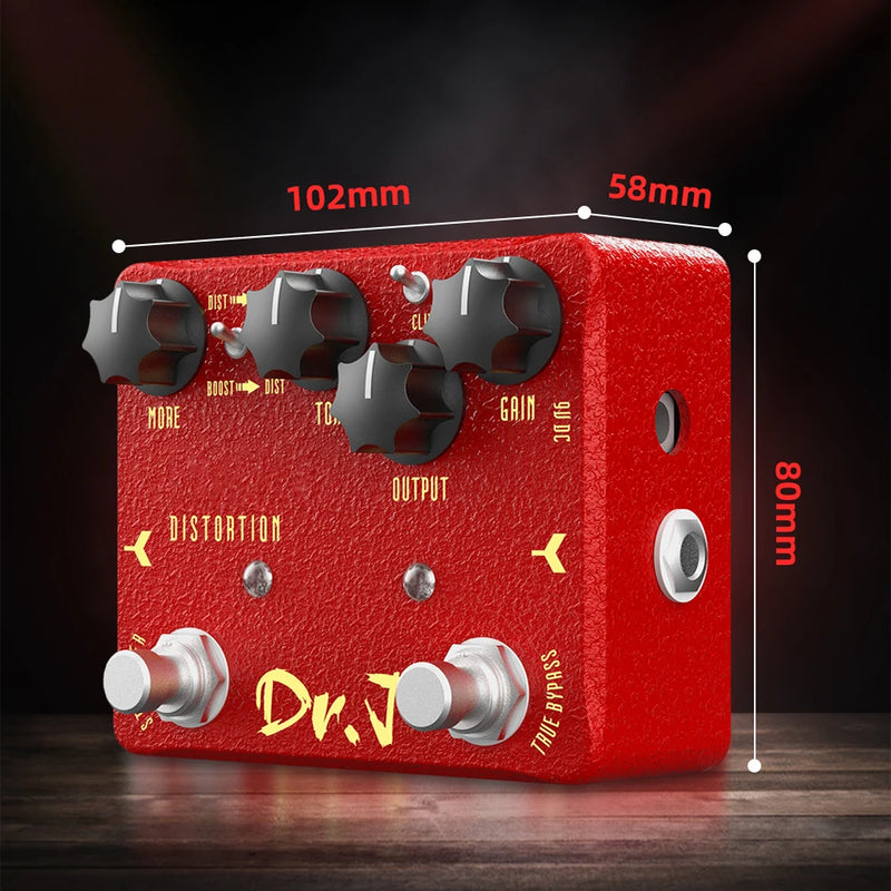 JOYO Dr. J Series D59 Distortion Guitar Effect Pedal Early 80's Classic Modded Amps Screaming Distortion Pedal with 15dB Boost