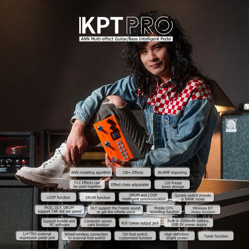 NOVO Pedal de Efeitos para Guitarra TANK G KPTPRO.